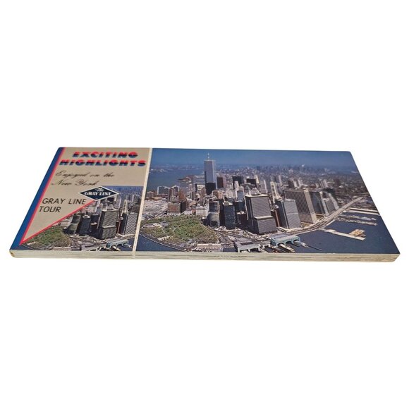 Exciting Highlights Gray Line Tour New York City Postcard Booklet Vintage Unused - Picture 1 of 9